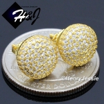 925 STERLING SILVER 10MM SILVER/GOLD/BLACK ROUND SCREW BACK STUD EARRING*GE/SE/BE144