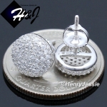 925 STERLING SILVER 10MM SILVER/GOLD/BLACK ROUND SCREW BACK STUD EARRING*GE/SE/BE144