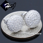 925 STERLING SILVER 10MM SILVER/GOLD/BLACK ROUND SCREW BACK STUD EARRING*GE/SE/BE144