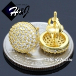 925 STERLING SILVER 10MM SILVER/GOLD/BLACK ROUND SCREW BACK STUD EARRING*GE/SE/BE144