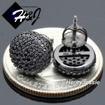 925 STERLING SILVER 10MM SILVER/GOLD/BLACK ROUND SCREW BACK STUD EARRING*GE/SE/BE144