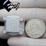 MEN 925 STERLING SILVER LAB DIAMOND ICED BLING RING*SR54