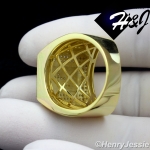 MEN 925 STERLING SILVER LAB DIAMOND ICED BLING BLACK/GOLD CROSS RING*GR58