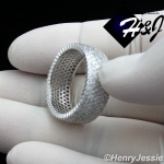 MEN WOMEN 925 STERLING SILVER FULL ICED LAB DIAMOND 8MM WEDDING BAND RING*SR62