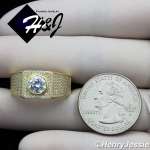 MEN 925 STERLING SILVER LAB DIAMOND ICED BLING RING*GR67