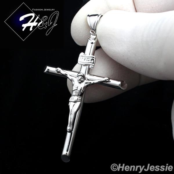 MEN WOMEN 925 STERLING SILVER JESUS CHRIST CROSS CRUCIFIX CHARM PENDANT*SP116