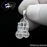 MEN WOMEN 925 STERLING SILVER ICED BLING PRAYING HANDS CHARM PENDANT*SP114