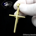 MEN WOMEN 925 STERLING SILVER JESUS CHRIST CROSS CRUCIFIX GOLD CHARM PENDANT*GP116