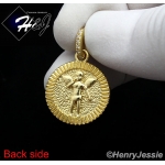 925 STERLING SILVER ICED SMALL JESUS FACE ANGEL GOLD ROUND CHARM PENDANT*GP115