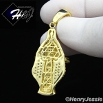 925 STERLING SILVER ICED VIRGIN MARY MOTHER OF JESUS GOLD PENDANT*GP129