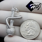 MEN 925 STERLING SILVER LAB DIAMOND ICED BLING 3D HOOKAH CHARM PENDANT*SP158