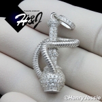 MEN 925 STERLING SILVER LAB DIAMOND ICED BLING 3D HOOKAH CHARM PENDANT*SP158