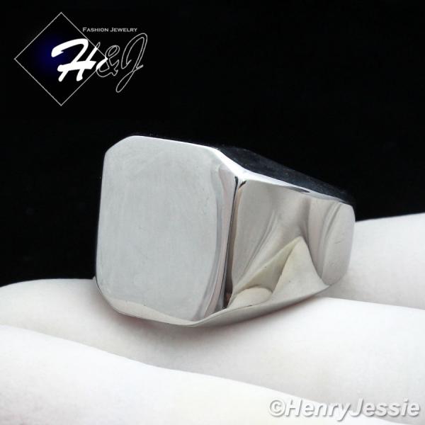 MEN WOMEN Stainless Steel Silver Plain Engrave Ring Size 8-13*R92