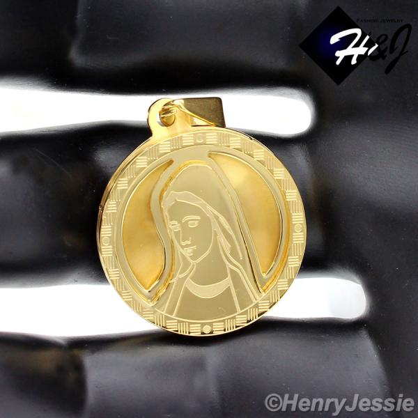 MEN WOMEN Stainless Steel Gold Virgin Mary Our Lady Of Guadalupe Pendant*GP54