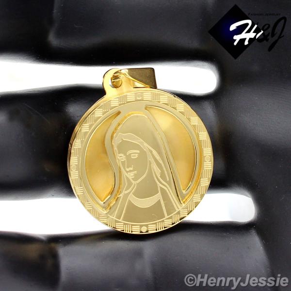 MEN WOMEN Stainless Steel Gold Virgin Mary Our Lady Of Guadalupe Pendant*GP54