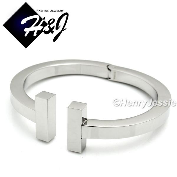 MEN WOMEN Stainless Steel Silver HEAVY THICK Adjustable Handcuff/Bracelet*B69