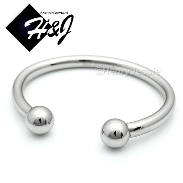 MEN WOMEN Stainless Steel Classic Silver Round Cuff Adjustable Handcuff/Bracelet *B56