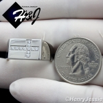 MEN Stainless Steel Silver CZ Cross Rectangle Ring Size 8-11*R99