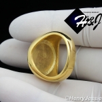 MEN WOMEN Stainless Steel Gold Egyptian Eye of Horus Round Ring Size 8-12*GR102