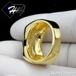 MEN's Stainless Steel Iced Out Bling Gold Rectangle Ring Size 7-13*GR105