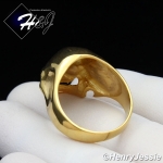 BIKER MEN's Stainless Steel Gold Skull Face Head Ring Size 7-12*GR109