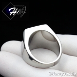 MEN Stainless Steel Black/Silver Cross ICED BLING CZ Square Ring Size 8-13*R106