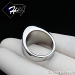 MEN's Stainless Steel Black Onyx Silver Ring Size 8-13*TR110
