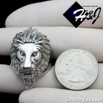 MEN's Stainless Steel ICED CZ Silver Lion King Face Ring Size 8-13*R111