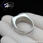 MEN's Stainless Steel Black Rectangle Onyx Greek Key Ring Size 7-12*R113