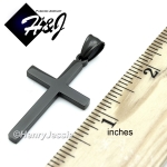 MEN WOMEN Stainless Steel Black Plain Simple Cross Charm Pendant*BP29