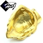 MEN's Stainless Steel Gold LION KING FACE 3D Charm Pendant*GP50