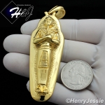 MEN's Stainless Steel HEAVY Gold 3D Egyptian Pharaoh King Tut Mummy Pendant*GP90