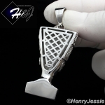 MEN's Stainless Steel HEAVY Silver 3D Egyptian Queen Nefertiti Charm Pendant*P91