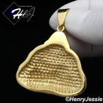 MEN's Stainless Steel Gold Tone 3D Buddha Charm Pendant*GP96
