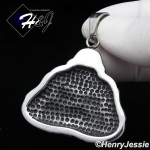 MEN's Stainless Steel Silver Black 3D Buddha Charm Pendant*P96