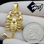 MEN's Stainless Steel Gold Tone 3D Scorpion Charm Pendant*GP97