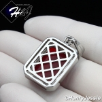 MEN Stainless Steel Gold/Silver ICED Green/Blue/Black Onyx/Ruby Charm Pendant*P98