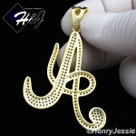 MEN 925 STERLING SILVER LAB DIAMOND ICED BLING GOLD INITIAL LETTER 