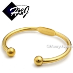 MEN Stainless Steel Silver/Gold Round Cuff ID Adjustable Handcuff/Bracelet*B82