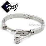 MEN's Stainless Steel Silver Simple Plain Bangle/Handcuff Bracelet*B13