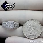 WOMEN 925 STERLING SILVER ICED BLING 8MM ENGAGEMENT RING SIZE 6-9*SR81