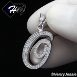 MEN WOMEN 925 STERLING SILVER LAB DIAMOND ICED 26 INITIAL LETTERS PENDANT*SP175