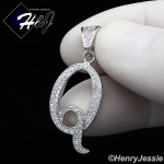MEN WOMEN 925 STERLING SILVER LAB DIAMOND ICED 26 INITIAL LETTERS PENDANT*SP175