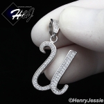MEN WOMEN 925 STERLING SILVER LAB DIAMOND ICED 26 INITIAL LETTERS PENDANT*SP175