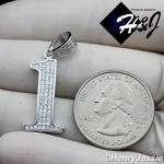 MEN WOMEN 925 STERLING SILVER LAB DIAMOND ICED BLING NUMBER 