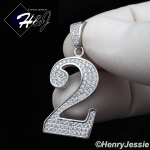 MEN WOMEN 925 STERLING SILVER LAB DIAMOND ICED BLING NUMBER 