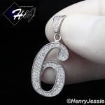 MEN WOMEN 925 STERLING SILVER LAB DIAMOND ICED BLING NUMBER 