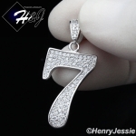 MEN WOMEN 925 STERLING SILVER LAB DIAMOND ICED BLING NUMBER 