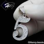 MEN WOMEN 925 STERLING SILVER LAB DIAMOND ICED BLING NUMBER 