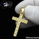 MEN WOMEN 925 STERLING SILVER PLAIN SIMPLE GOLD CROSS CHARM PENDANT*GP194